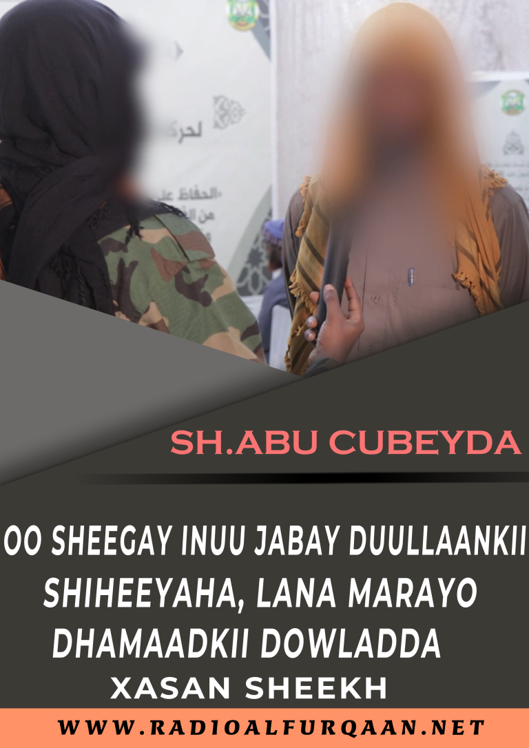 Sh Abuu Cubeyda oo Sheegay inuu Jabay Duullaankii Shisheeye Lana Marayo Dhamaadka Dowladda Xasan Sheekh.