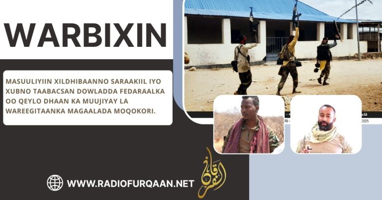 Madax iyo Xubno Taabacsan Dowladda Fedaraalka oo Qeylo Dhaan ka Muujiyay Qabsashada Moqokori.